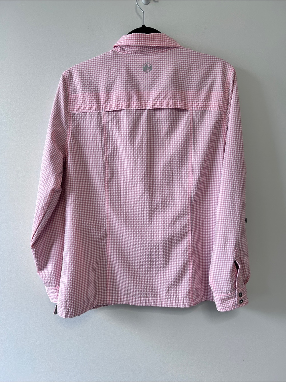 Wind River Women’s Large Pink Gingham Button-Up Shirt Mosquito No Fly Zone LS - Picture 3 of 12